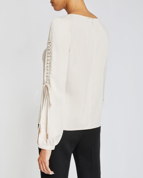 SANTORELLI SANTORELLI LIVI LONG SLEEVE TOP WITH GROMMET DETAIL