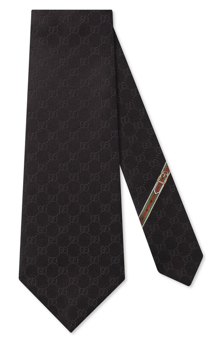 Gucci Fedra Silk Jacquard Tie, Main, color, 