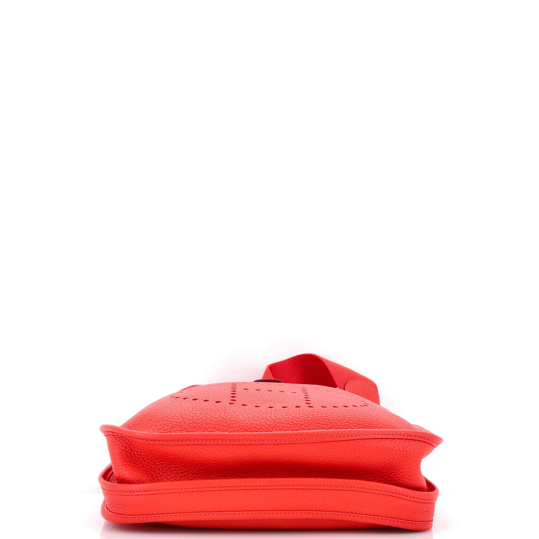 Pre-Owned Hermes Evelyne Bag Gen III Clemence PM, Alternate, color, Rouge Pivoine