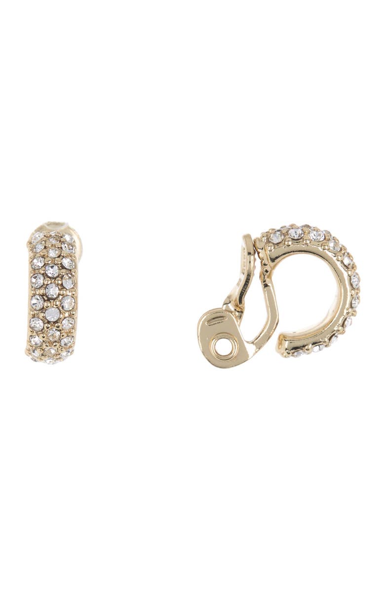 Lauren CZ Clip-On Huggie Hoop Earrings, Main, color,