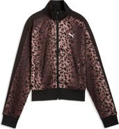 PUMA T7 Leo Luxe Leopard Zip Front Sweatshirt