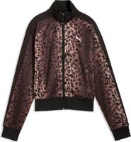PUMA T7 Leo Luxe Leopard Zip Front Sweatshirt