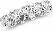 SAVVY CIE JEWELS Bezel Set Heart Band Ring