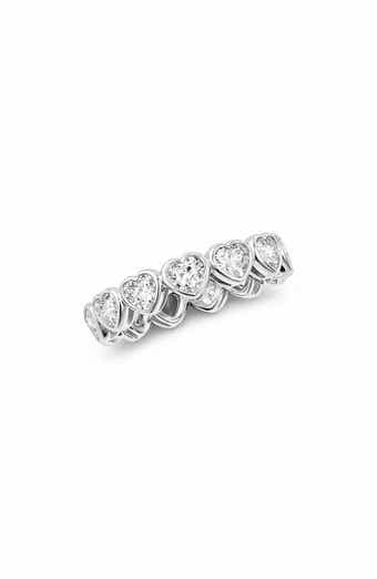 Bezel Set Heart Band Ring