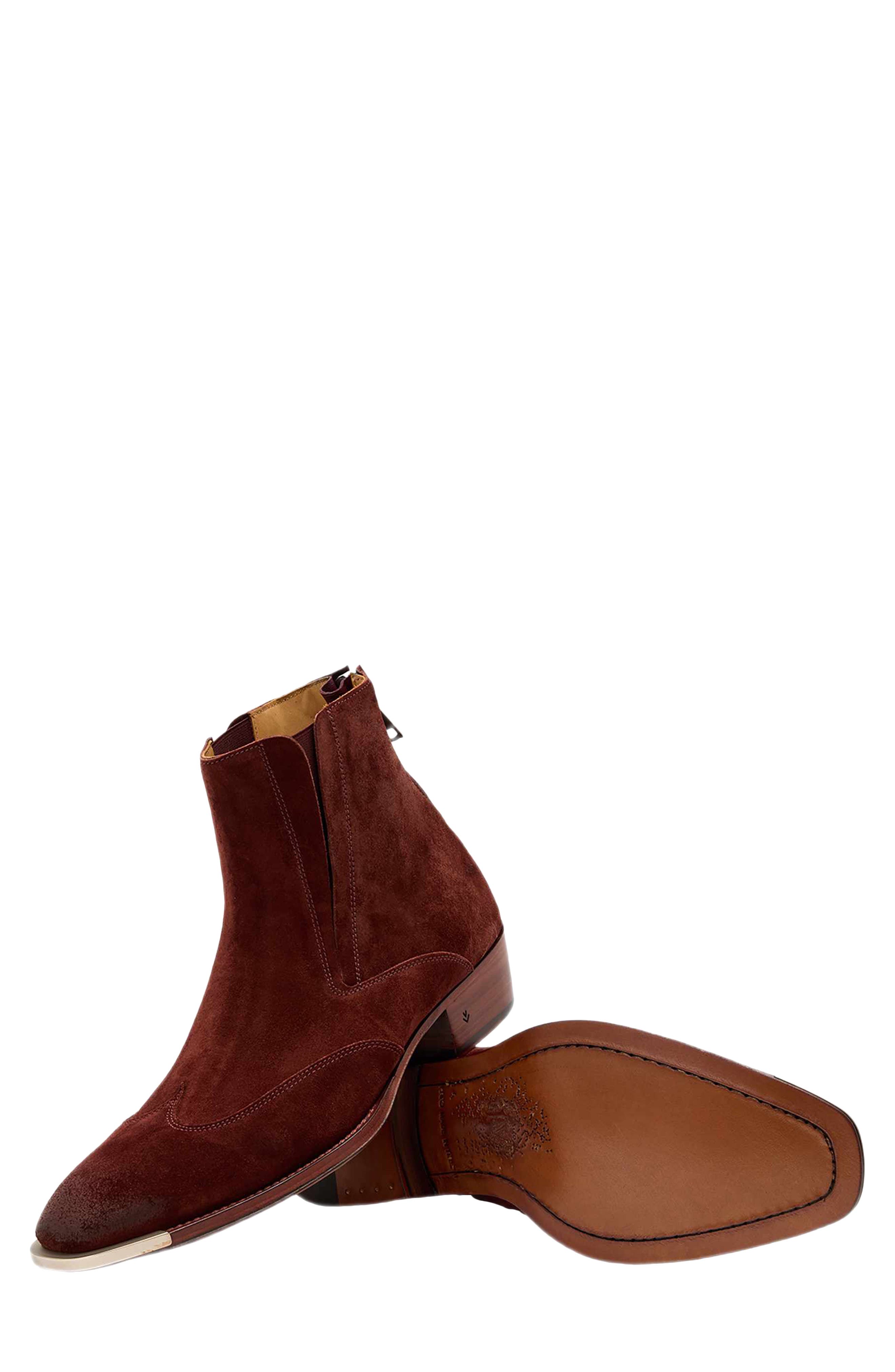 Windsor Wingtip Leather Boot, Alternate, color, TAMARIND