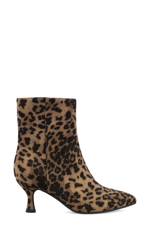 Mia Ediva Pointed Toe Bootie In Animal Print