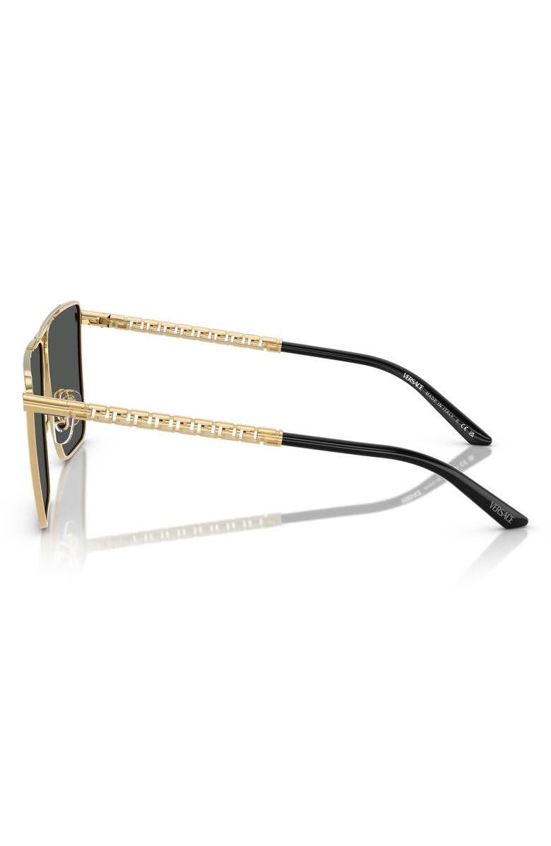Versace 64mm Oversize Pillow Sunglasses, Alternate, color, Gold