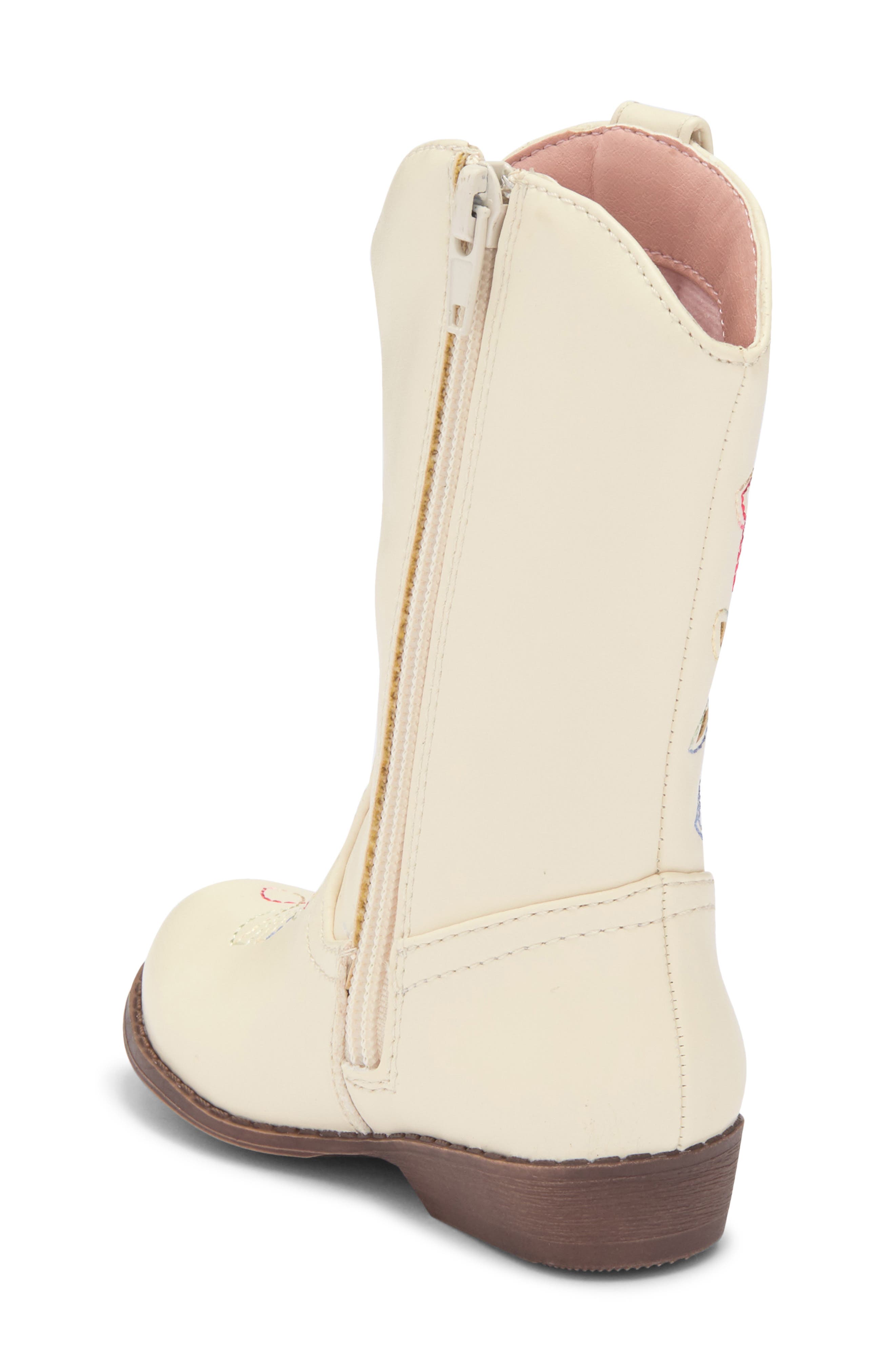 JELLYPOP Kids' Lil Gladden Western Boot, Alternate, color, Off-White