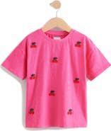NEXT Kids' Beaded Cherry Cotton T-Shirt