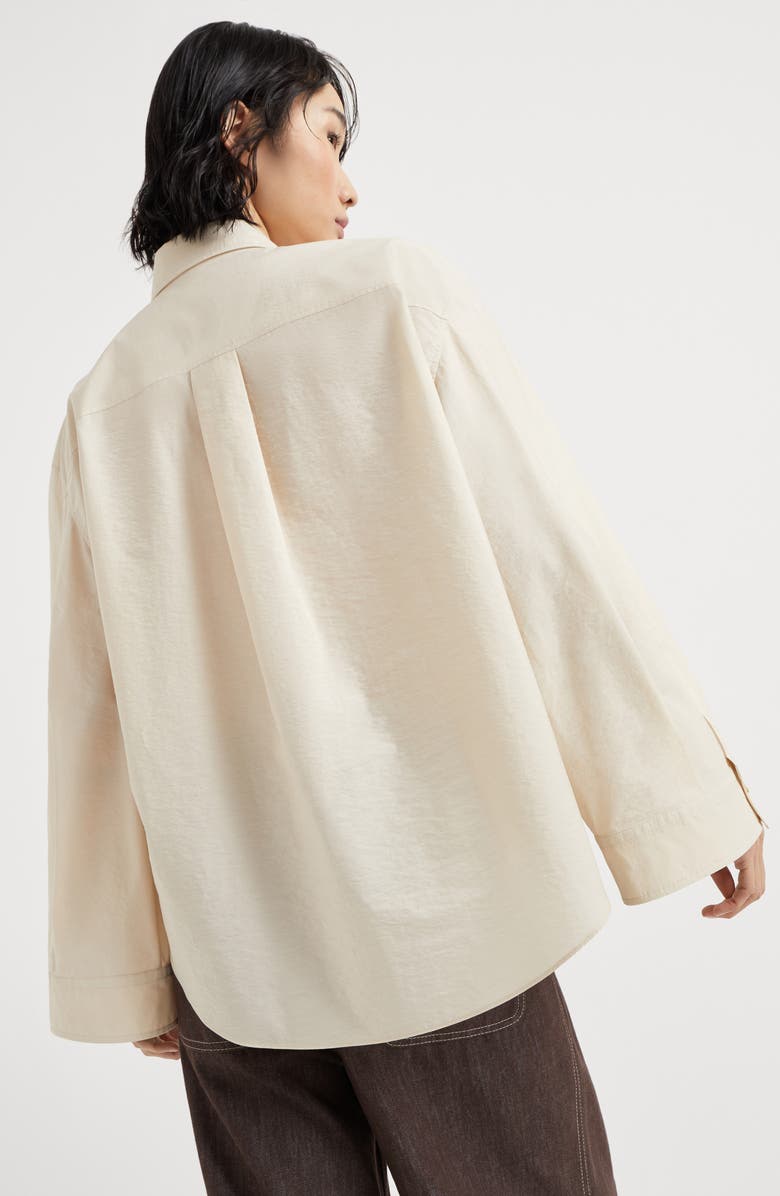 Brunello Cucinelli Flora Appliqué shirt, Alternate, color, 