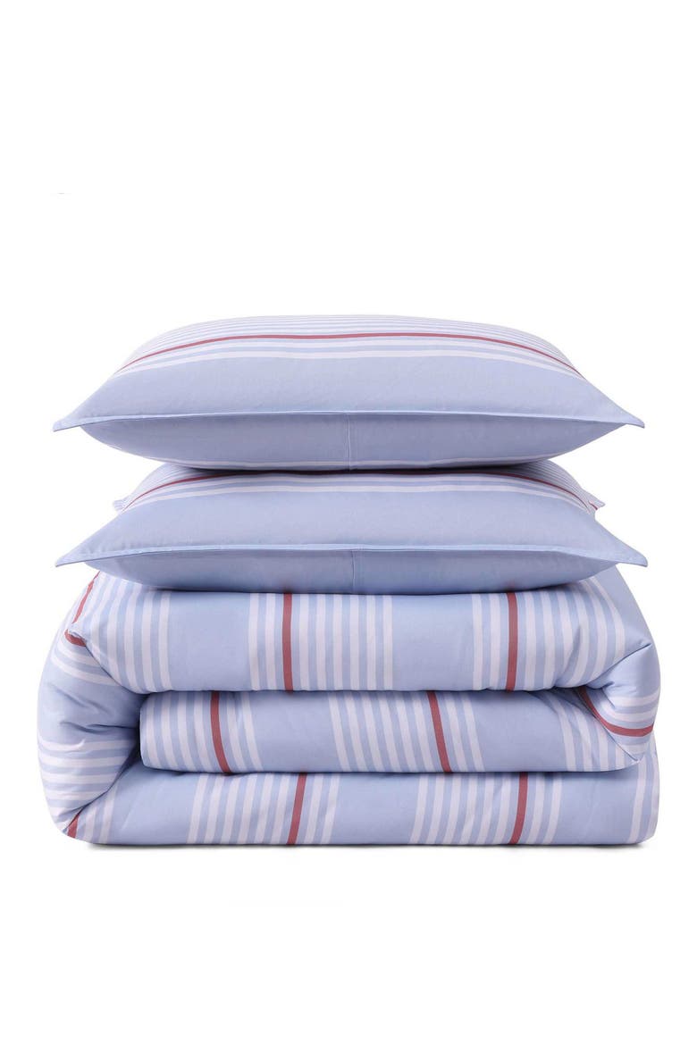 Lido Stripe Comforter Set, Main, color, BLUE/ RED