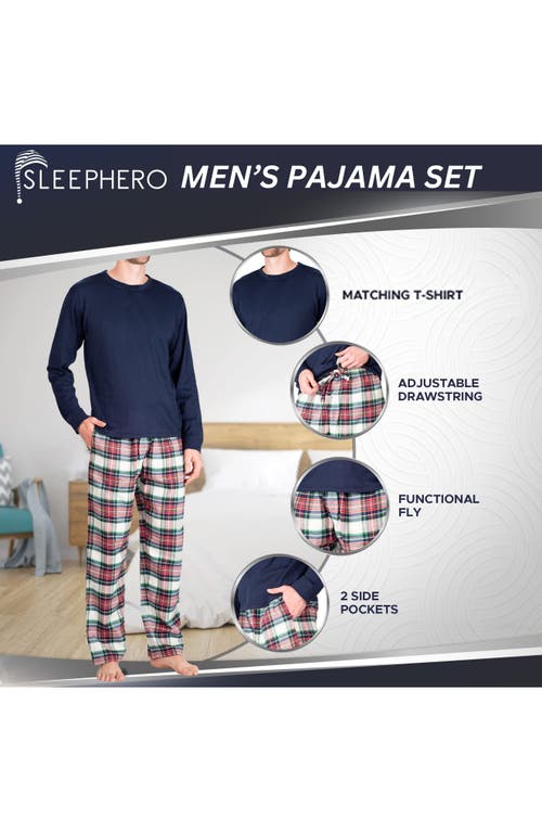 Sleephero Short Sleeve Flannel Pajamas In Multi