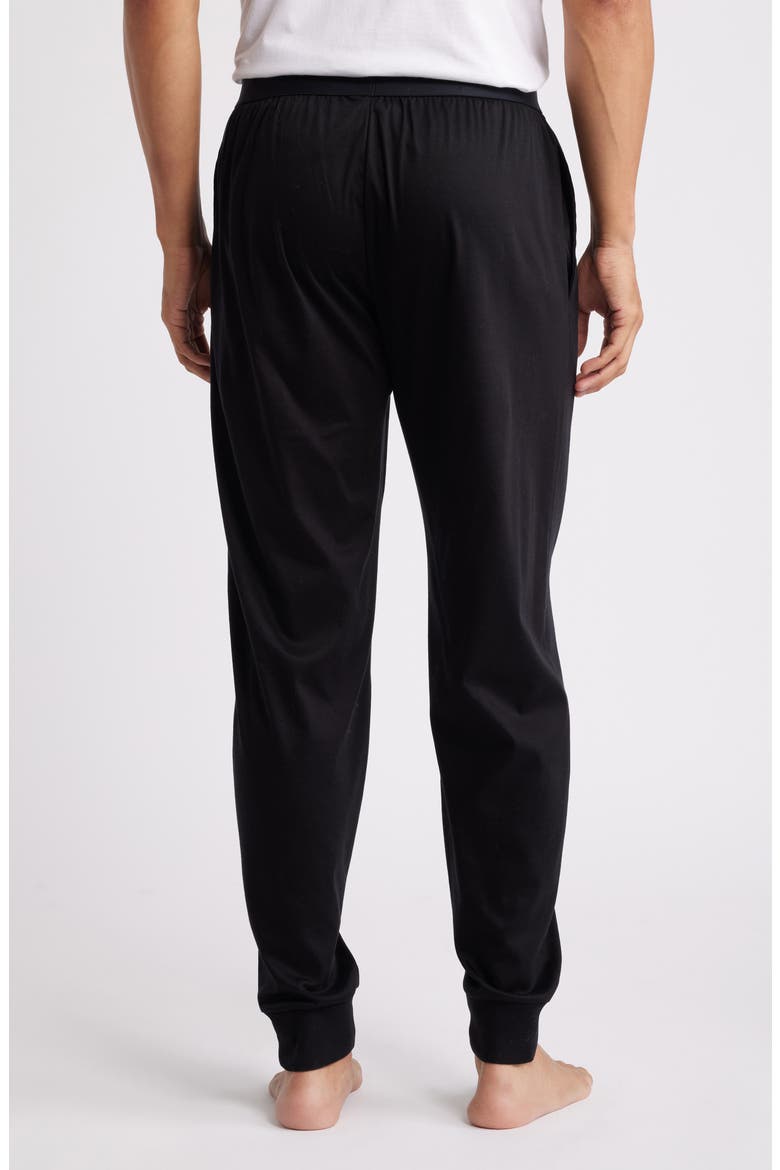 Mercerized Cotton Pajama Joggers, Alternate, color, POLO BLACK