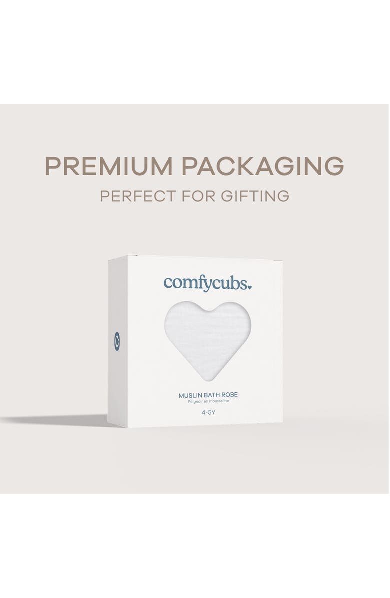 Comfy Cubs Muslin Bath Robe for Kids, Alternate, color,