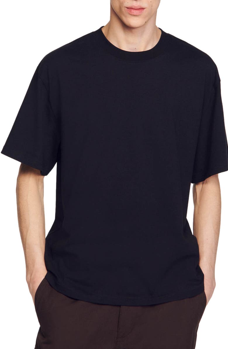 SANDRO Oversized T-shirt, Main, color, Black