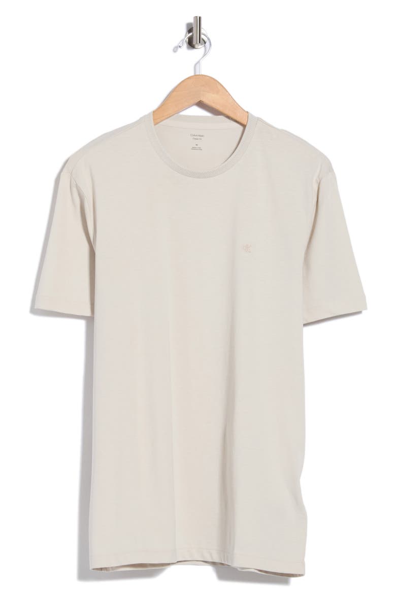 Jacquard Collar T-Shirt, Alternate, color, MOONBEAM