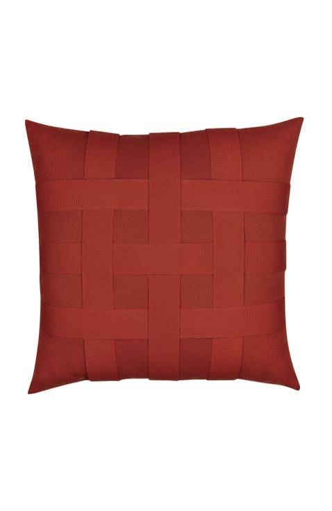 Basketweave Hand Woven Indoor & Outdoor Accent Pillow
