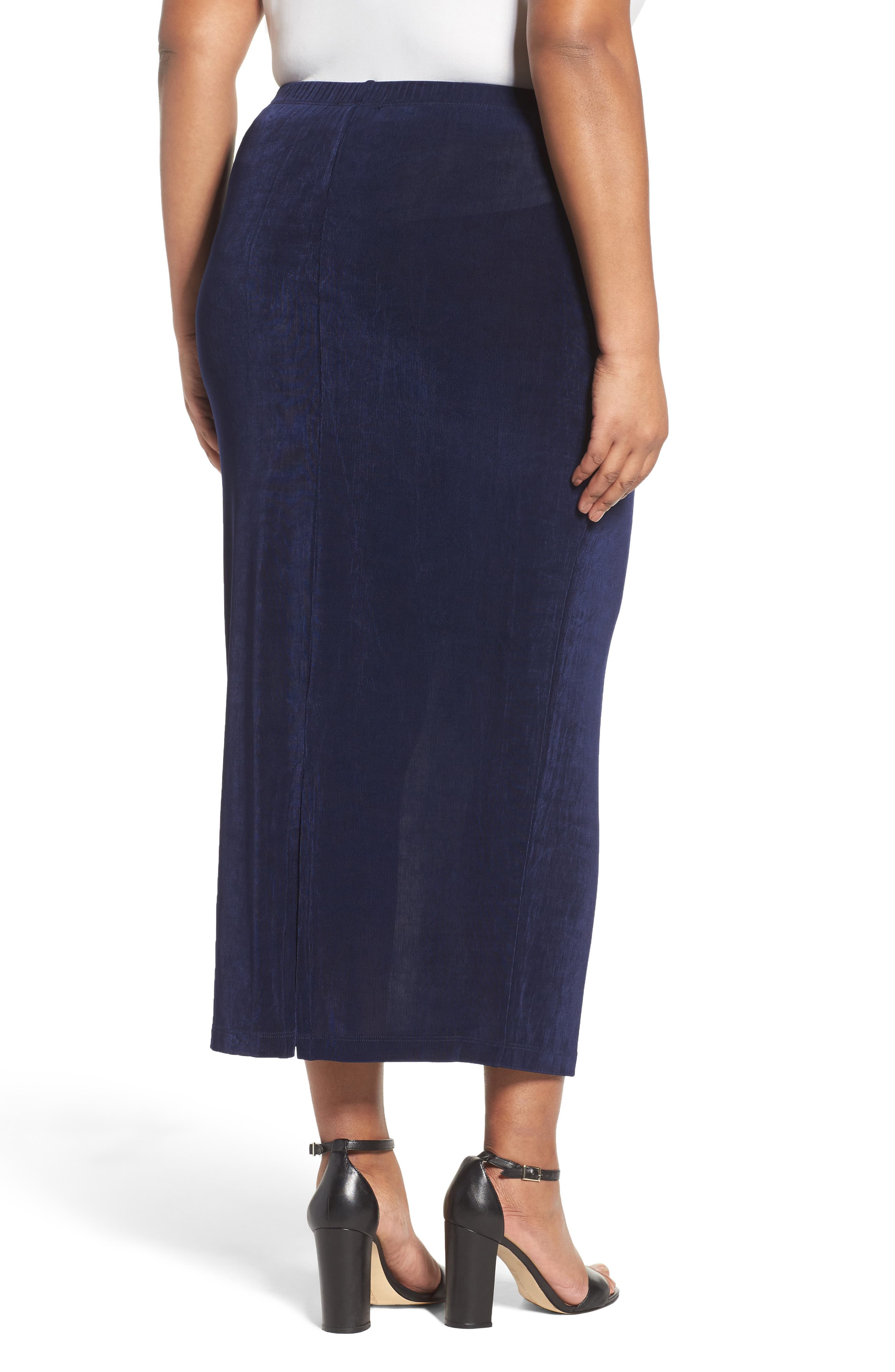 Stretch Knit Straight Maxi Skirt - image 4