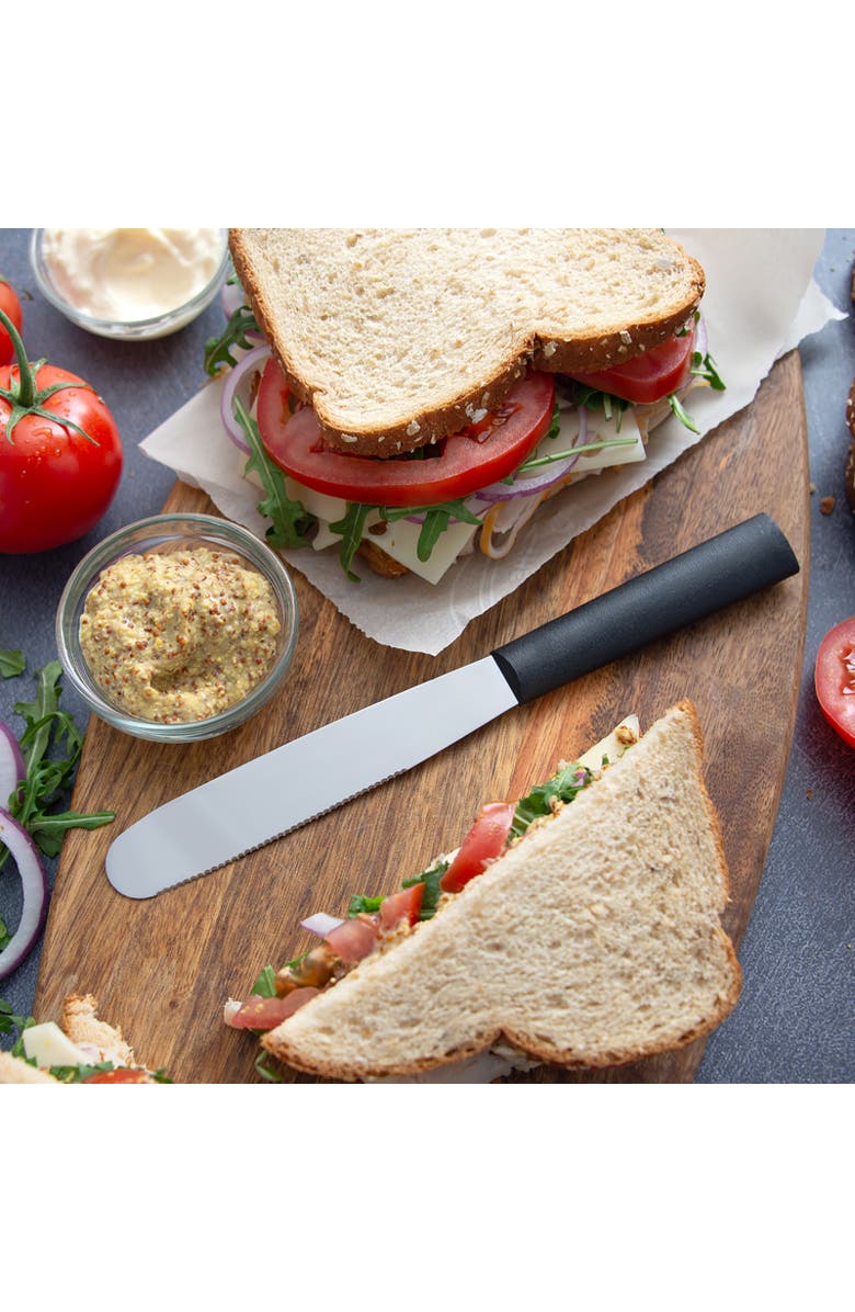 Rada Cutlery 5.375-Inch Super Spreader Stainless Hollow Ground Blade, Alternate, color, Black