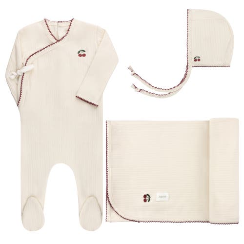 Ely's & Co. Kids' Aurora Classics Embroidered Cherry Collection In Neutral