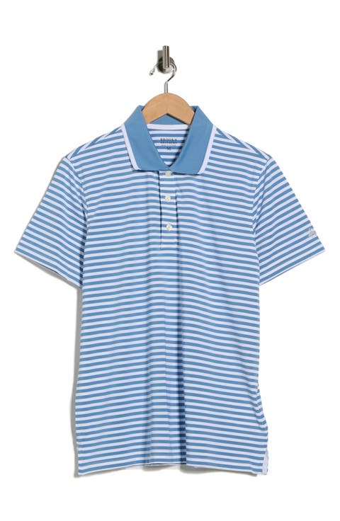 Feeder Stripe Knit Performance Polo