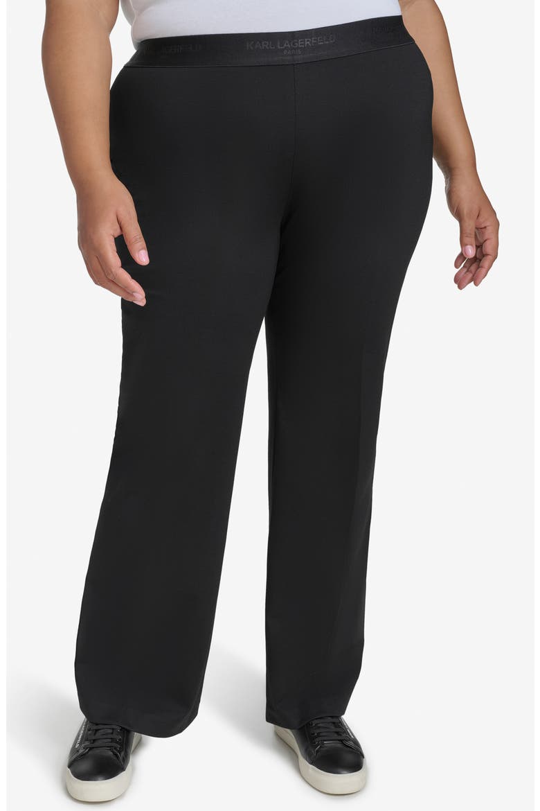 Nylon Blend Compression Pants, Main, color, BLACK