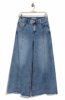 Skyrise Center Seam Wide Leg Jeans