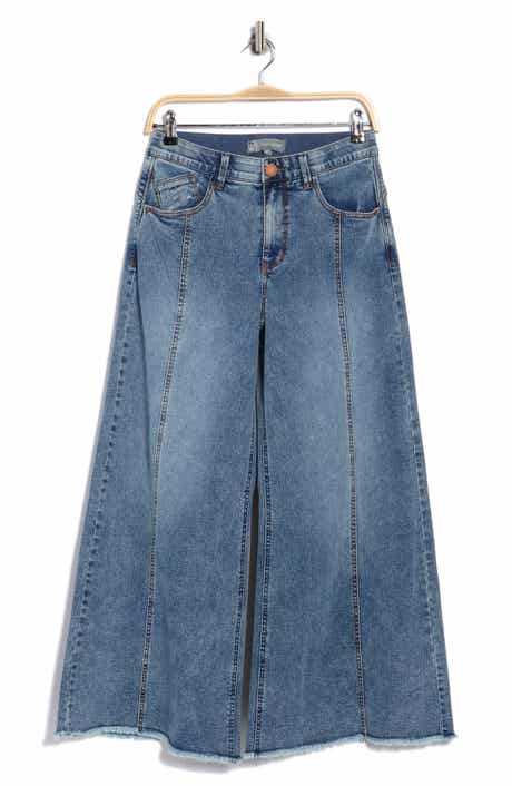 Skyrise Center Seam Wide Leg Jeans