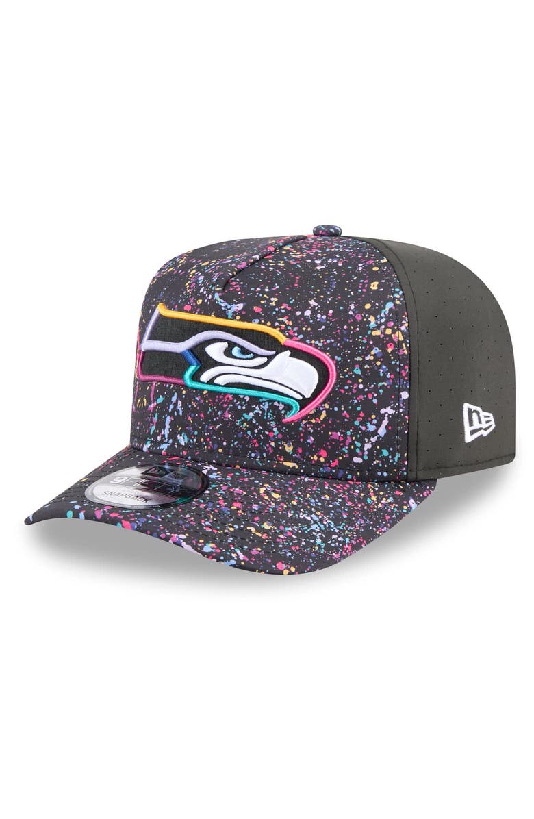 New Era Men's New Era Black Seattle Seahawks 2025 NFL Crucial Catch A-Frame 9FIFTY Snapback Hat, Alternate, color, Black