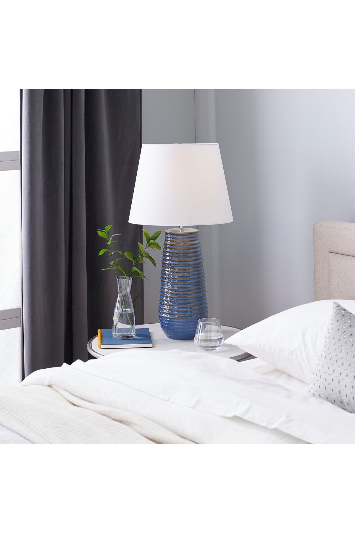 WILLOW ROW Blue Ceramic Rustic Table Lamp (Women) | Nordstromrack