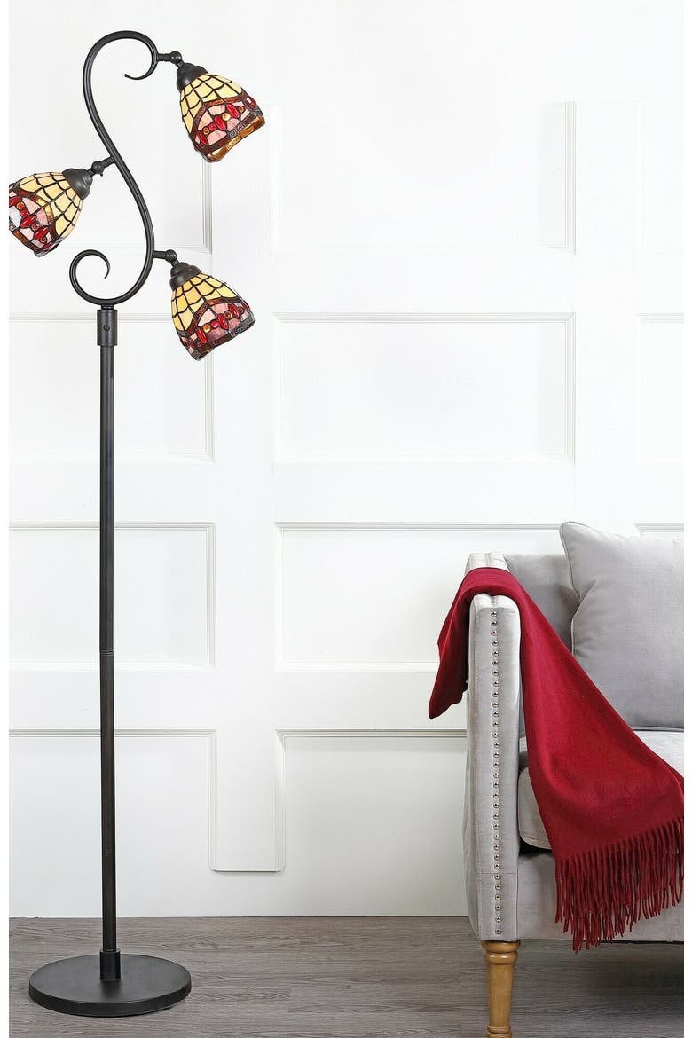 Walker Tiffany-Style 70.5" Multi-Light LED Floor Lamp, Bronze, Alternate, color, Bronze