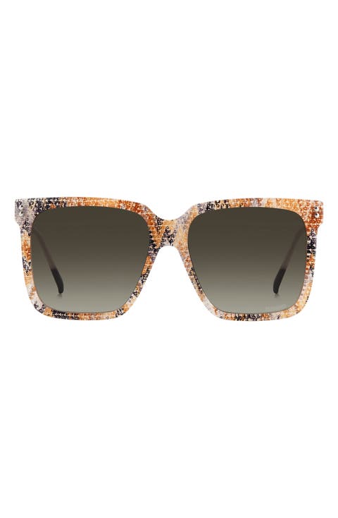 60mm Gradient Square Sunglasses