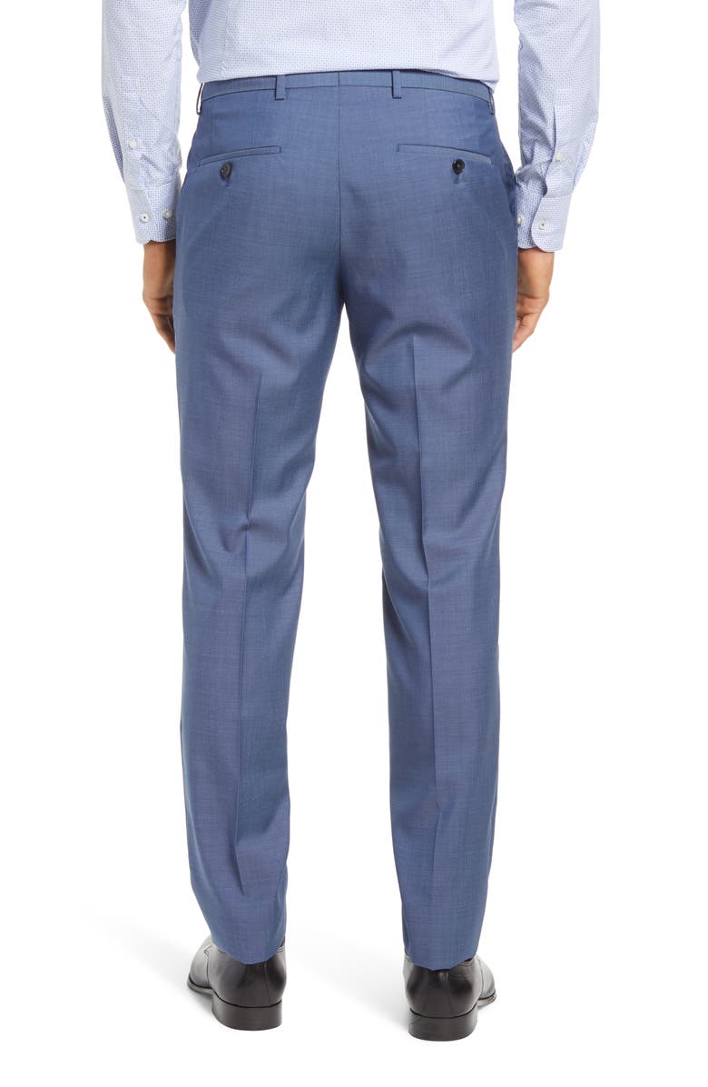 BOSS Genesis Slim Fit Flat Front Wool Dress Pants, Alternate, color,