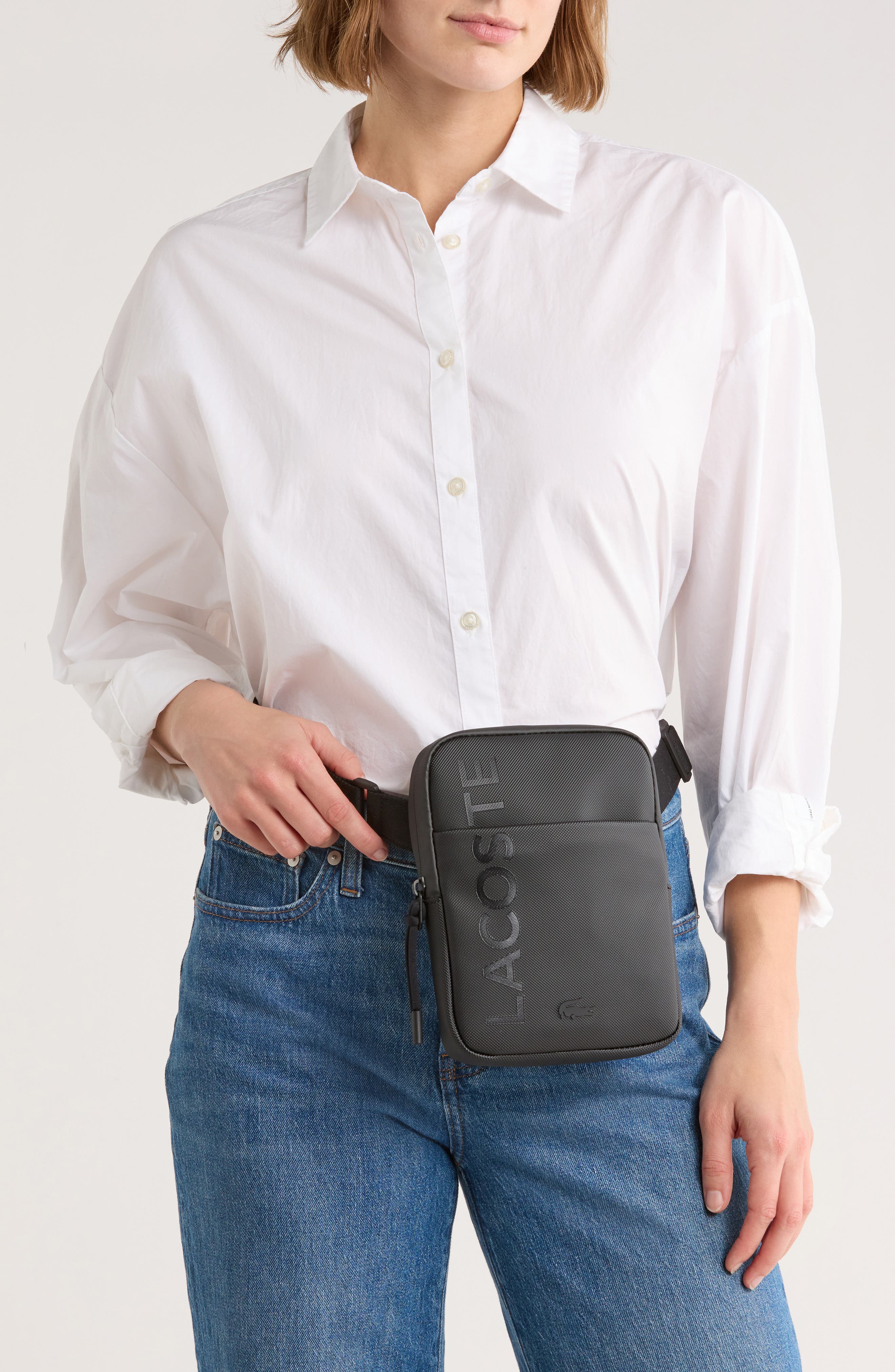 Lacoste Flat Crossover Bag, Alternate, color, 