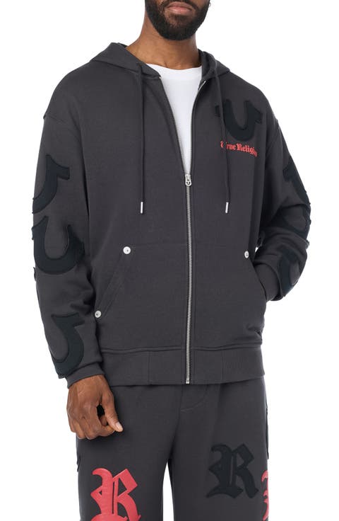 Tossed Logo Full Zip Hoodie