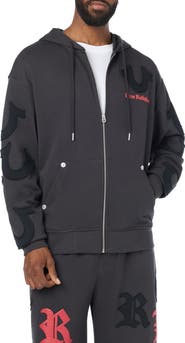 True Religion Tossed Logo Full Zip Hoodie