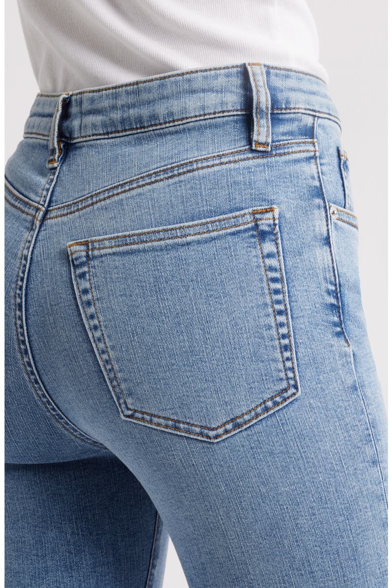 The Pencil Crop High Waist Ankle Slim Straight Leg Jeans, Alternate, color, LARK
