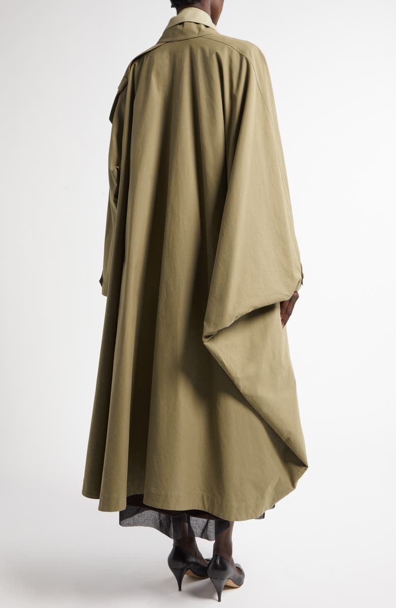 The Row Aralia Asymmetric Cotton Poplin Trench Coat, Alternate, color,