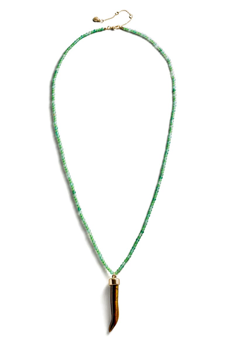 Maeve Semiprecious Pendant Necklace, Alternate, color, BROWN MULTI