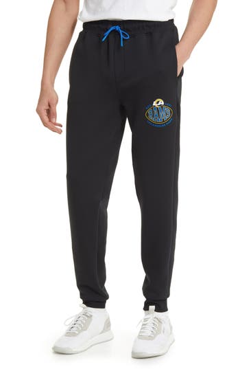 Shop Hugo Boss Boss X Nfl Cotton Blend Joggers In Los Angeles Rams Black