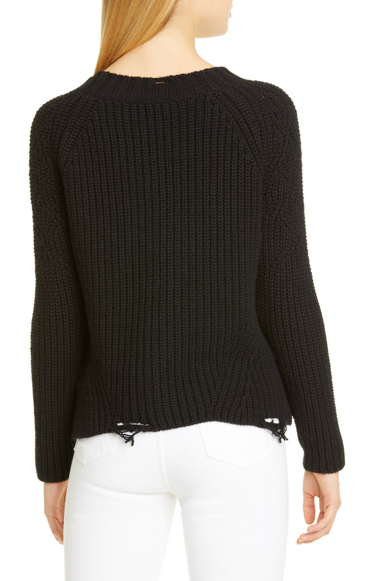 Brock Collection Destroyed Cashmere & Silk Sweater, Alternate, color, 