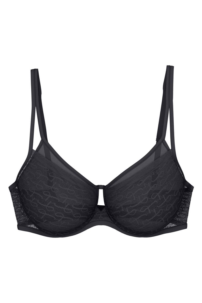Signature Sheer Minimizer Bra, Main, color, Black