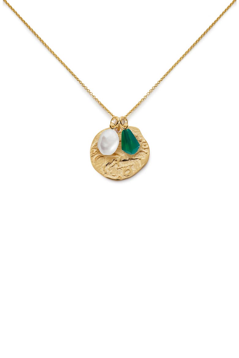 Goddess Coin Pendant Necklace, Main, color, 18K GOLD VERMEIL