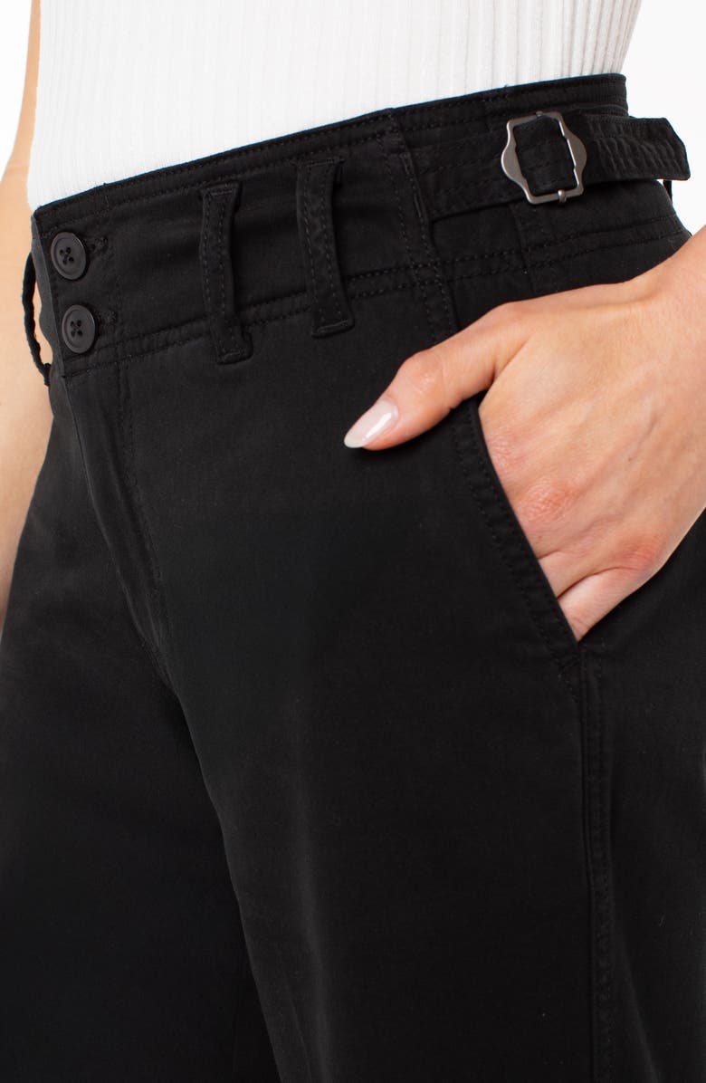 Liverpool Los Angeles High Waist Ankle Wide Leg Pants, Alternate, color, Onyx