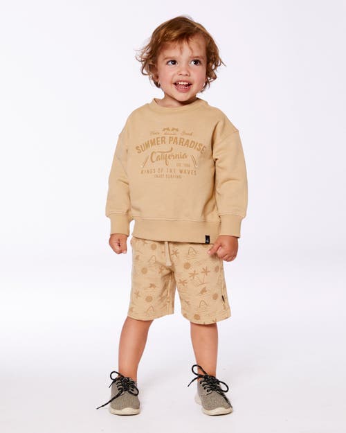Deux Par Deux Little Boy's Pullover Graphic Sweatshirt Beige In Beige