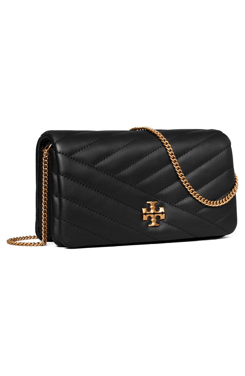 Tory Burch Kira Chevron Crossbody, Alternate, color, Black