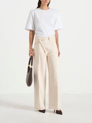Manière De Voir Astrid Wrapover Wide Leg Jeans