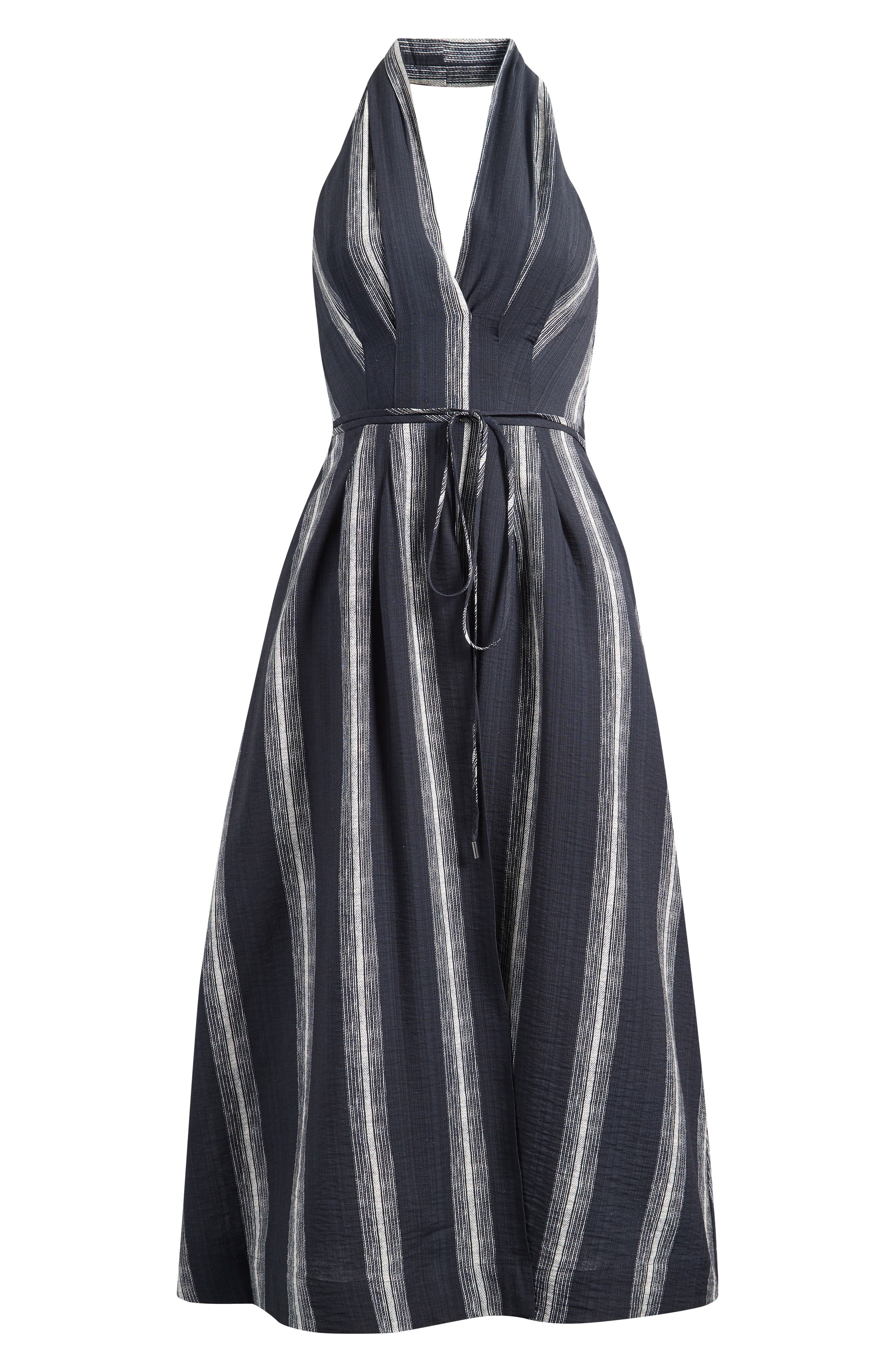 black and gray striped dress Hari Mini Dress in Irregular Stripe Grey Black