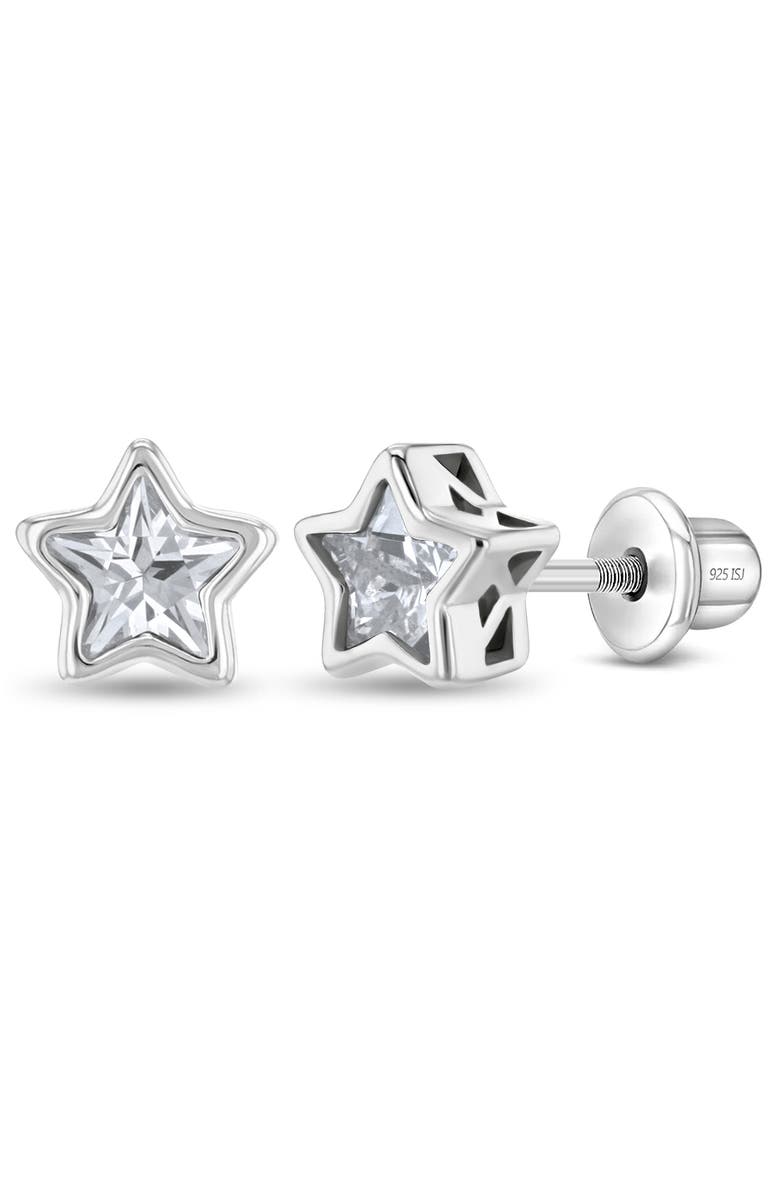 In Season Jewelry Cubic Zirconia Birthstone Star Earrings, Main, color, April