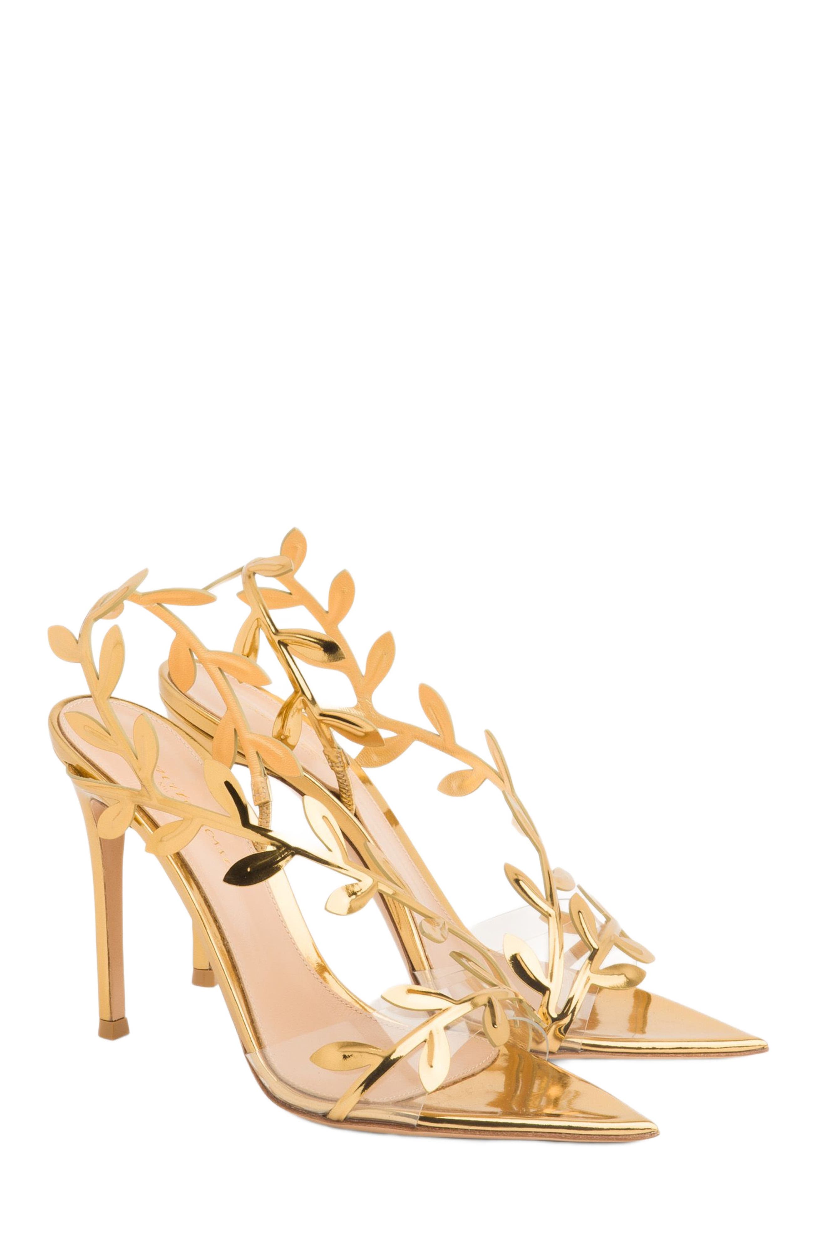 Gianvito Rossi Flavia Sandal, Alternate, color, Gold